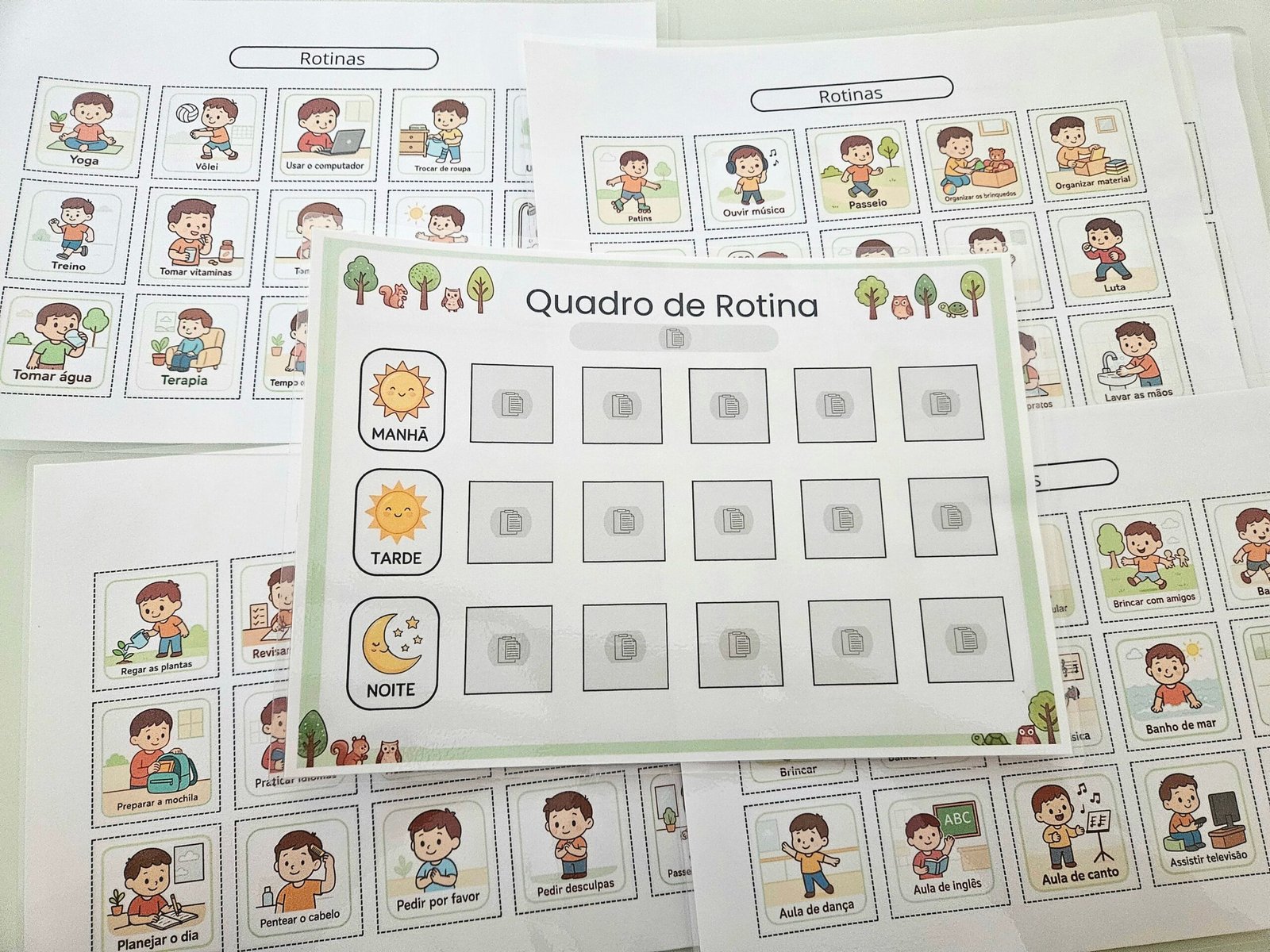 Quadro de Rotina Infantil para Imprimir em PDF Quadro de Rotina Infantil para Imprimir em PDF