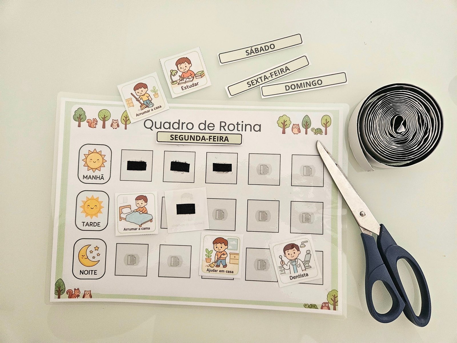 Quadro de Rotina Infantil Quadro de Rotina Infantil