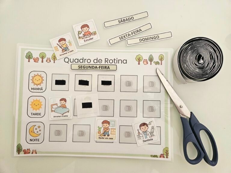 quadro de rotina educação infantil