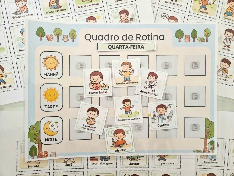 quadro de rotina para criança