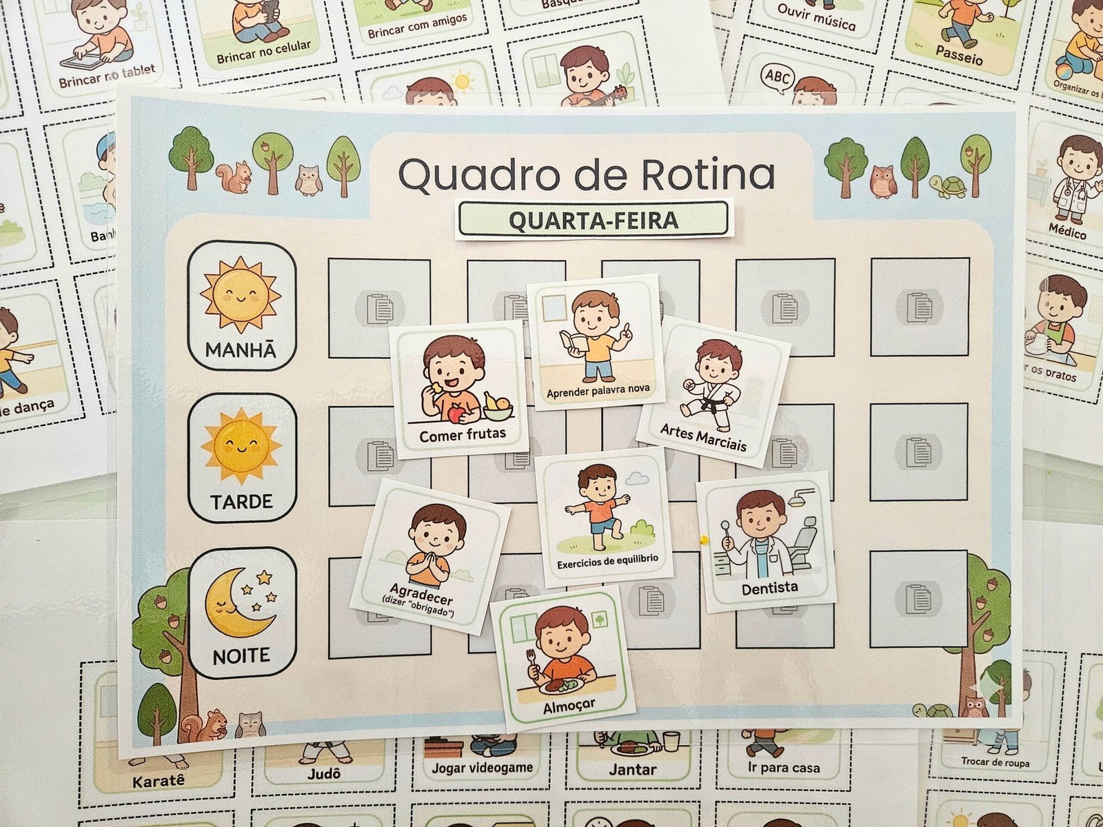 quadro de rotina para criança