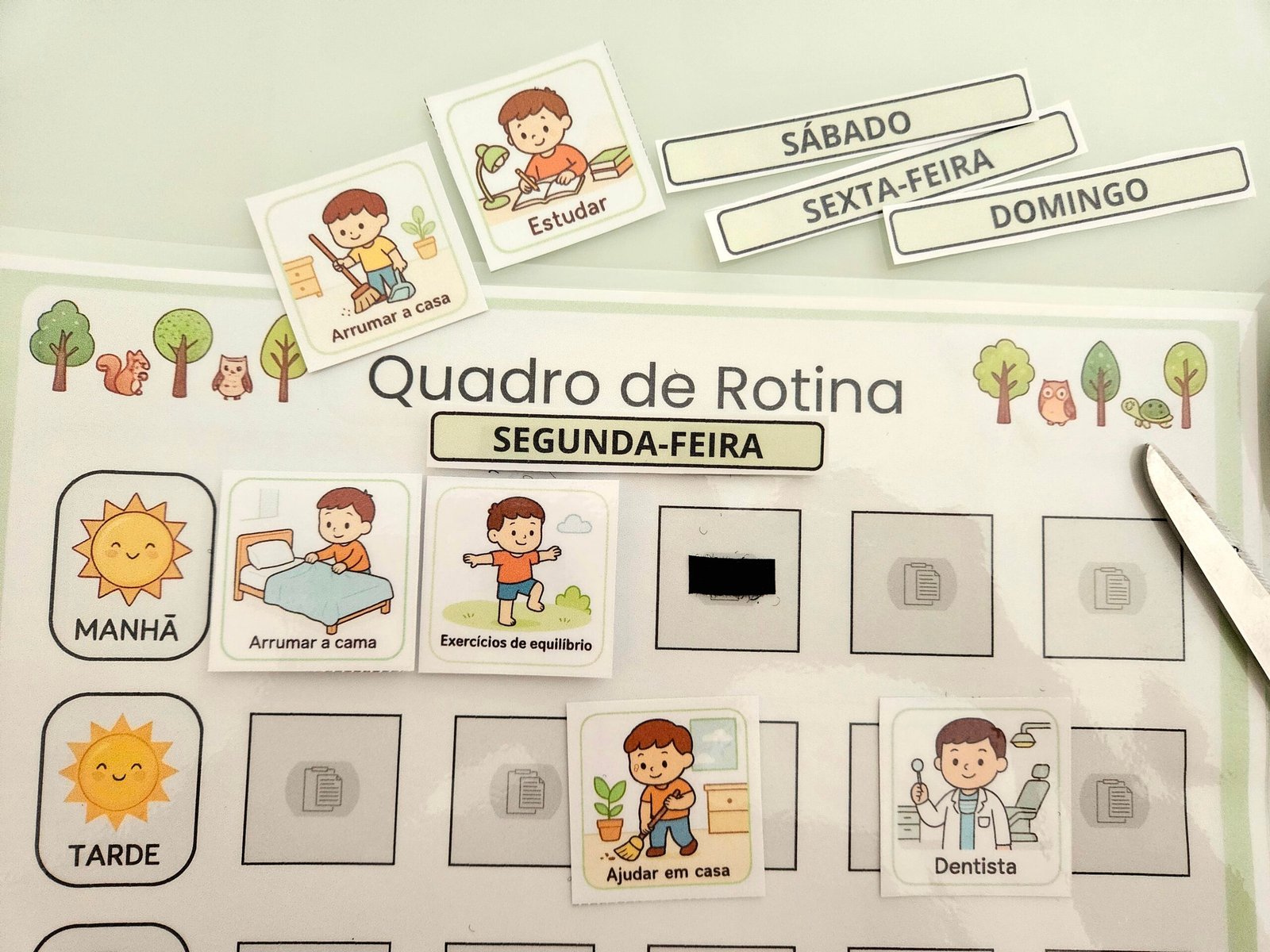 Quadro de Rotina Infantil para Imprimir em PDF Quadro de Rotina Infantil para Imprimir em PDF