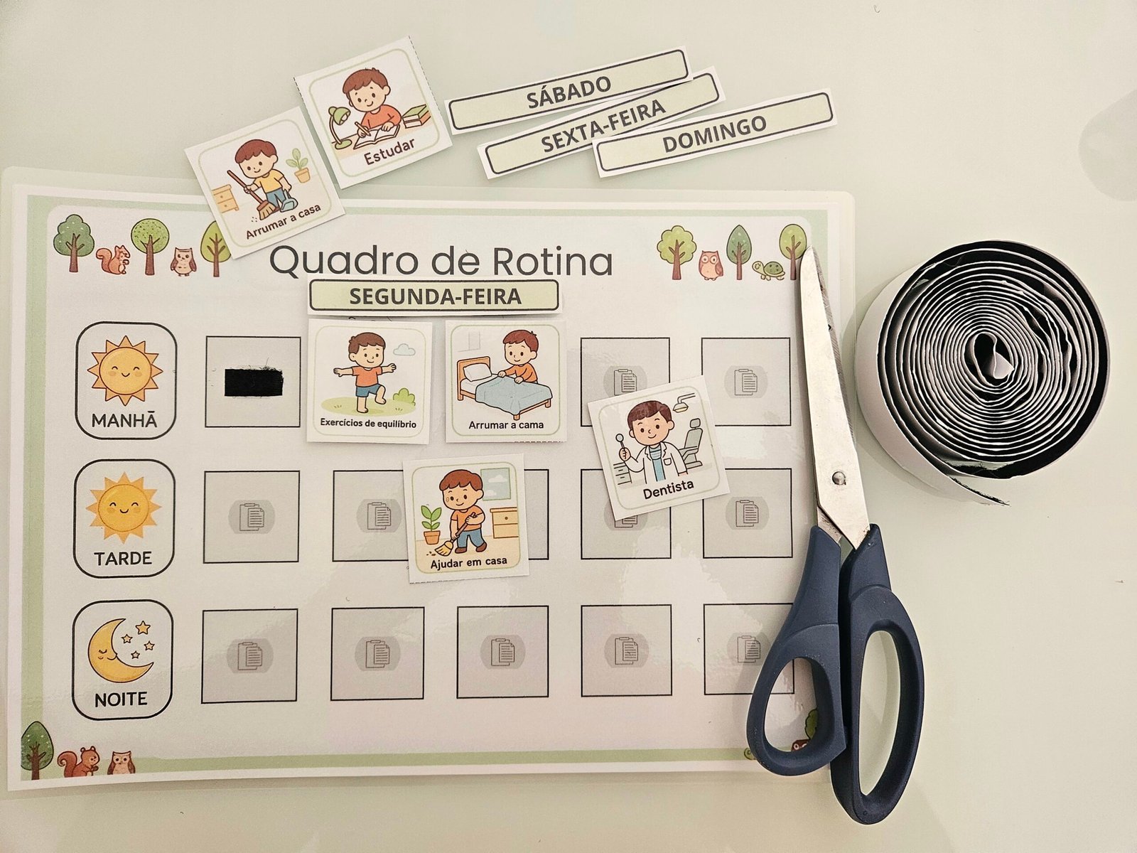 Quadro de Rotina Infantil para Imprimir em PDF Quadro de Rotina Infantil para Imprimir em PDF