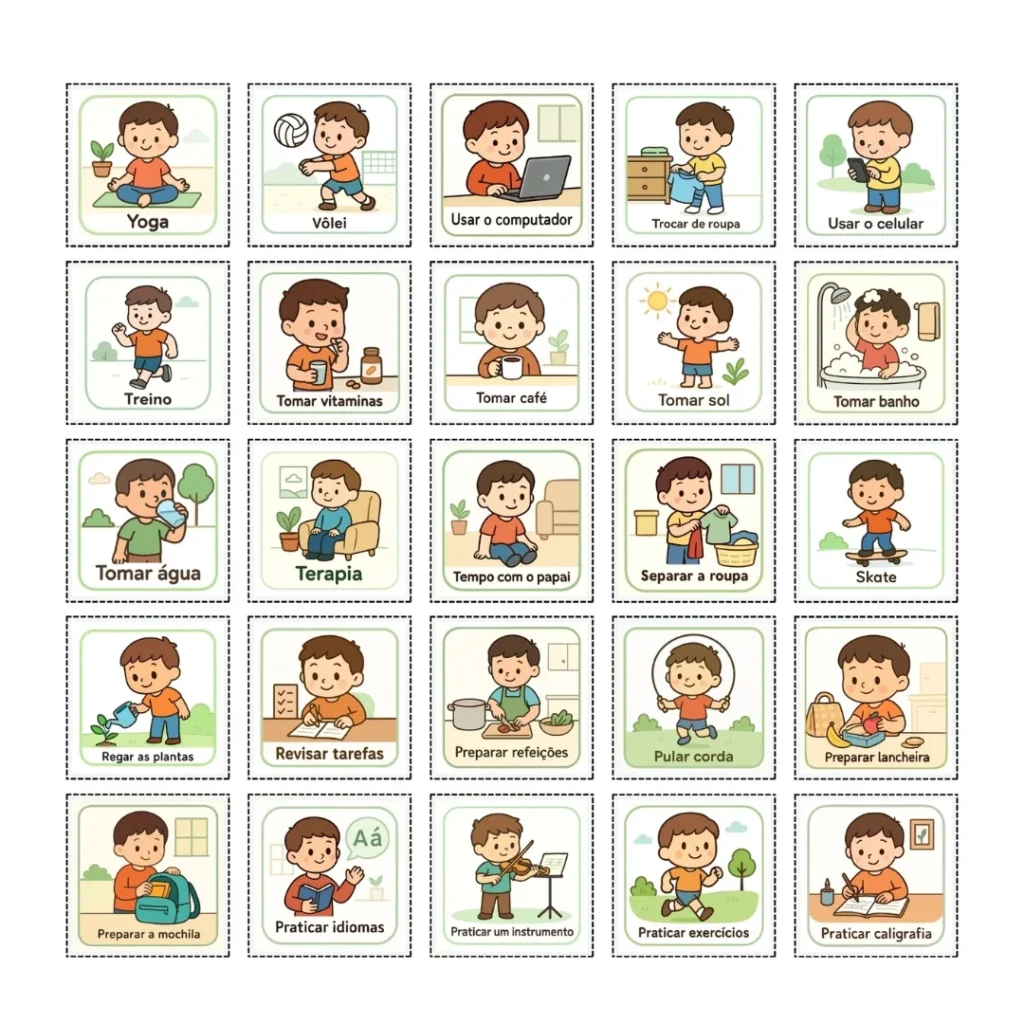 quadro de rotina para crianças (
